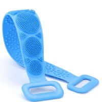 Double Sided Silicone Back Body Scrubber Long Exfoliating Silicone Body Shower Cleansing Scrubber Brush for Women and Men