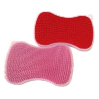 New Arrival Soft Double Sides Silicone Body Brush Wash Bath Shower Exfoliating Skin SPA Massage Scrubber Cleanser