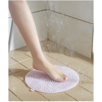 lazy silicone bath massage cushion shower foot scubber brush